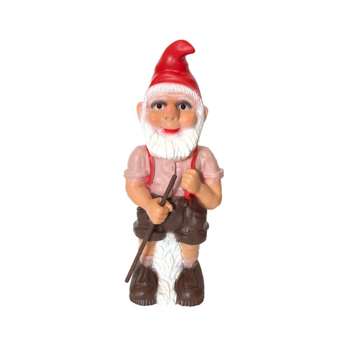 Gartenzwerg Fred mit Rot Mütze, 50 cm – wetterfest, handgesprüht in Bayern, perfektes Mitbringsel