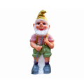 Gartenzwerg Fred mit Gold Mütze, 50 cm – wetterfest, handgesprüht in Bayern, ideal als Geschenk