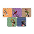 Untersetzer-Set Birds aus MDF-Holz mit Vogelmotiven – Tischdeko, ideal als Geschenk