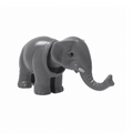 Wackelfigur Elefant Grau – bunter Wackelkopf als Deko, tolle Geschenkidee