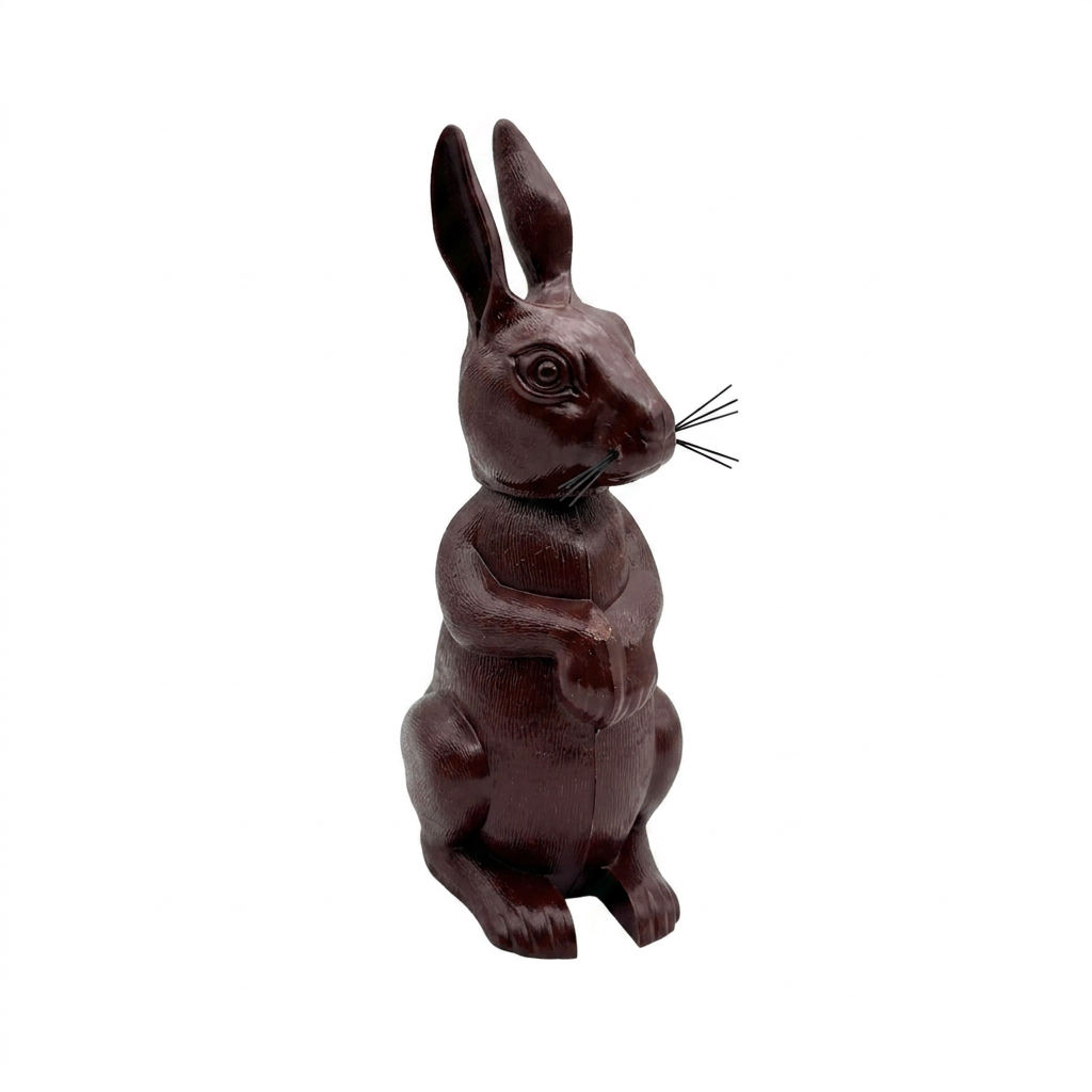 Wackelfigur Hase Braun – bunter Wackelkopf als Deko, tolle Geschenkidee