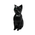 Wackelfigur Katze Schwarz – bunter Wackelkopf als Deko, ein Lieblingsstück fürs Regal
