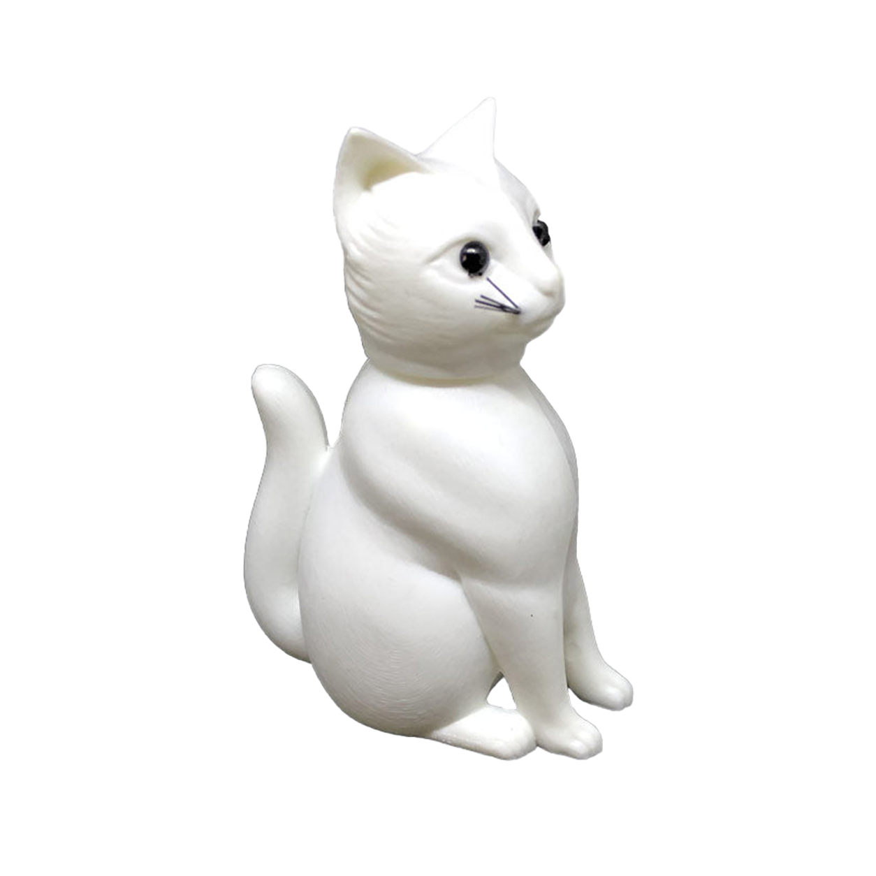 Wackelfigur Katze Weiss – bunter Wackelkopf als Deko, perfekt zum Verschenken