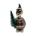 Wackelfigur Weihnachtsmann Braun – nickende Weihnachtsdeko, perfekt zum Verschenken