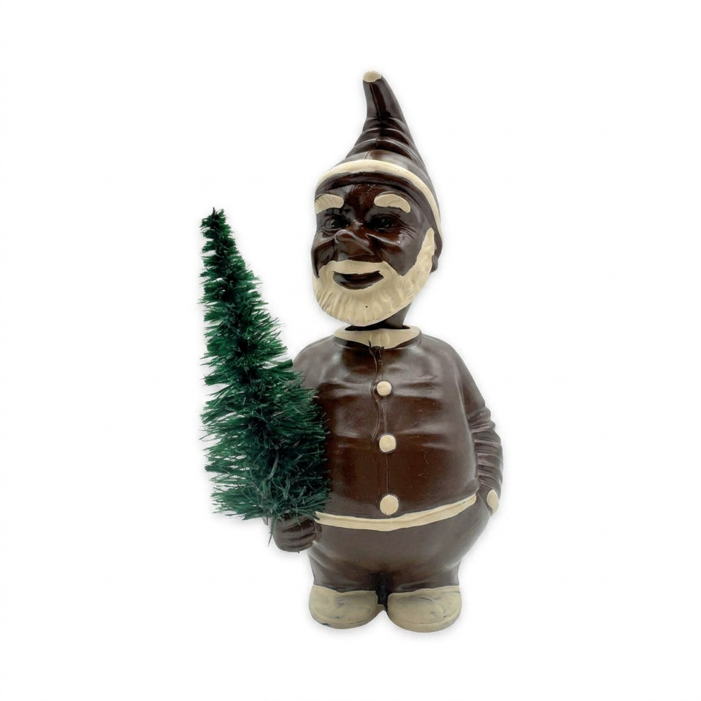 Wackelfigur Weihnachtsmann Braun – nickende Weihnachtsdeko, perfekt zum Verschenken