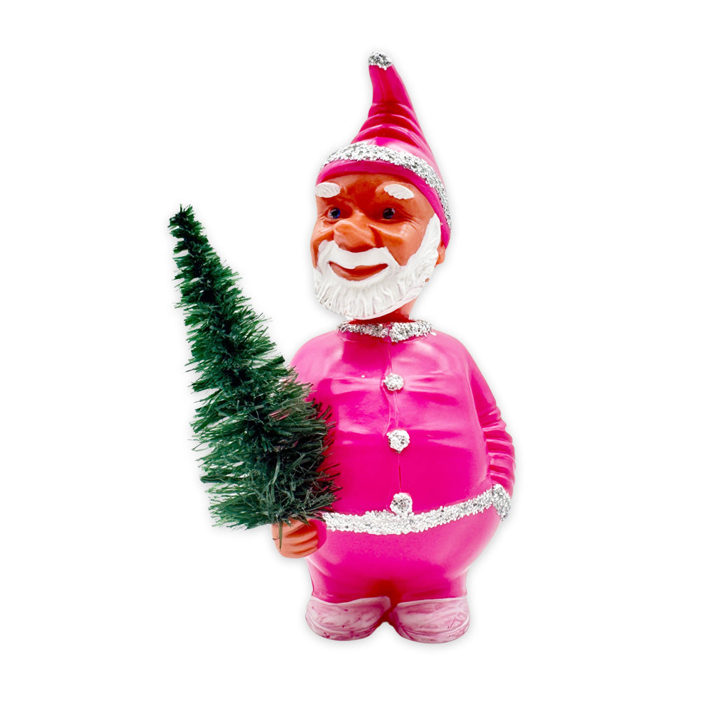 Wackelfigur Weihnachtsmann Pink – nickende Weihnachtsdeko, tolle Geschenkidee