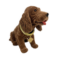 Wackelhund Cocker Spaniel Braun groß, beflockt – Kultfigur fürs Auto, tolle Geschenkidee